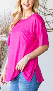 Pink pocket tee