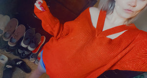 Orange sweater